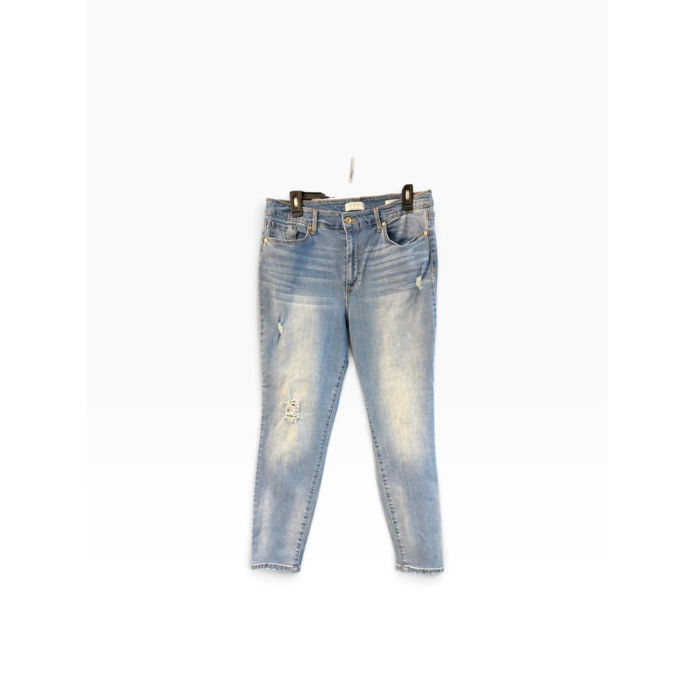 Sofia Jeans by Sofia Vergara Rosa Curvy Ankle Light Wash Distressed Jeans 14
